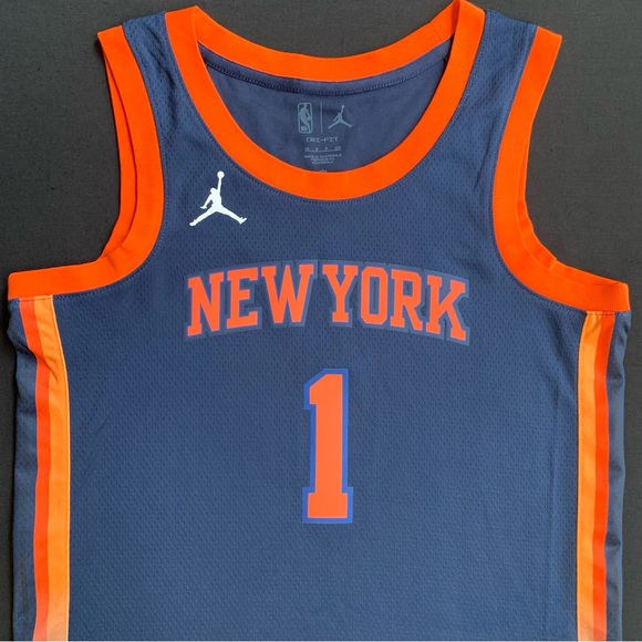 Jordan Other - NWT Jordan Obi Toppin New York Knicks #1 Blue Statement Swingman Jersey 40 Men S